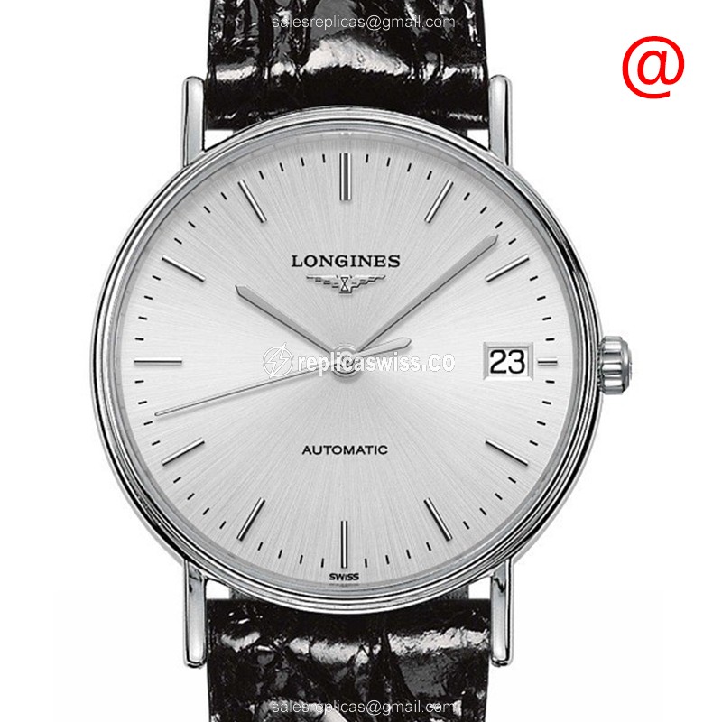 Longines L4.821.4.72.2 Presence Replica with Automatic Movement Silver Dial Watch
