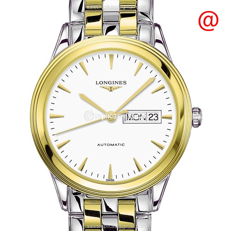 Longines L4.899.3.22.7 Automatic Gold & Steel Chronograph, Sapphire Crystal Case Watch