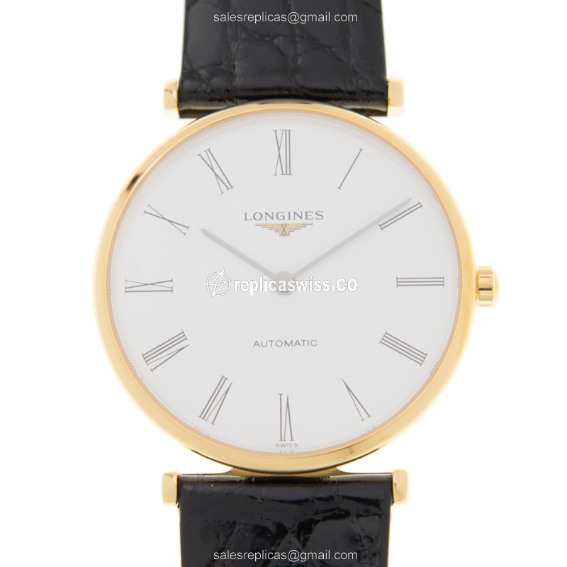 Longines L4.908.2.11.2 LA GRANDE Replica, Automatic Movement, White Dial, Stainless Steel Case Watch