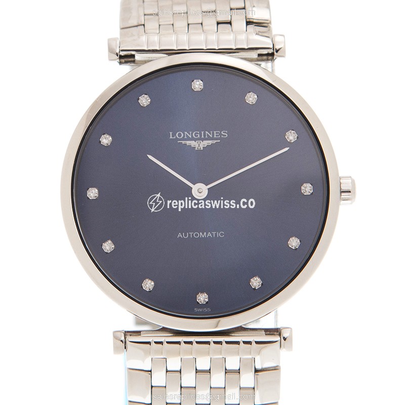 Longines L4.908.4.97.6 Grand Replica | Blue Dial, Automatic Movement | Stainless Steel Case Watch