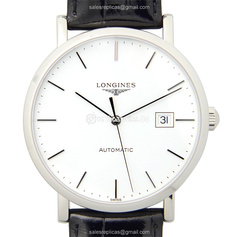 Longines L4.910.4.12.2 Elegance in White | Automatic Caliber | Premium Steel Case Watch