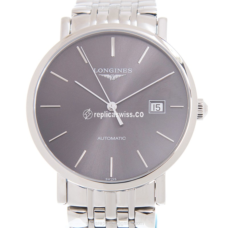 Longines L4.910.4.72.6 Replica in Stainless Steel with Automatic Movement & Gray Dial Watch