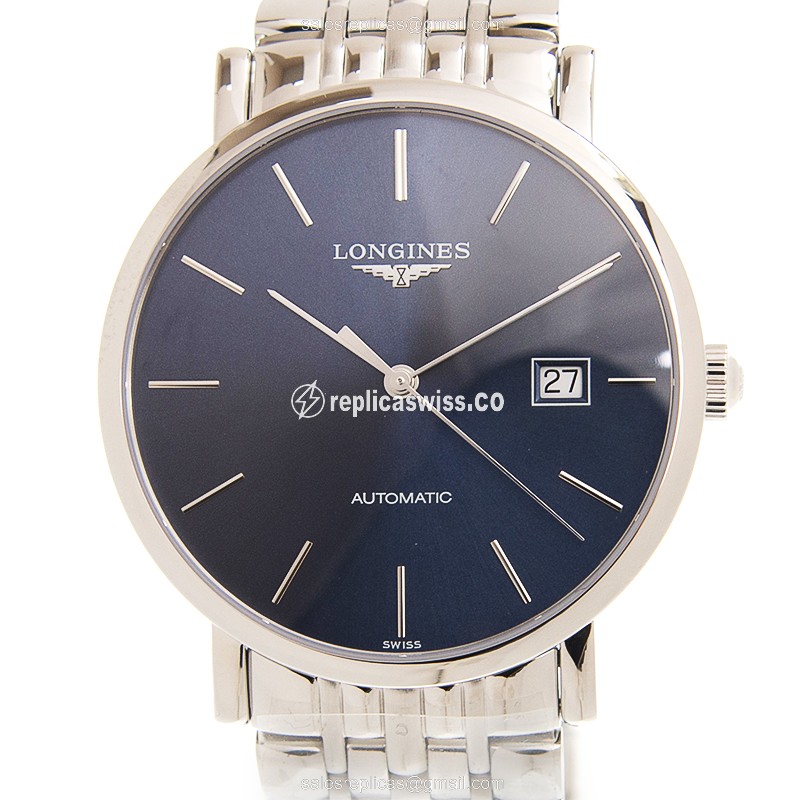 Longines L4.910.4.92.6 Replica Watch | Automatic Movement | Blue Dial, Stainless Steel Case