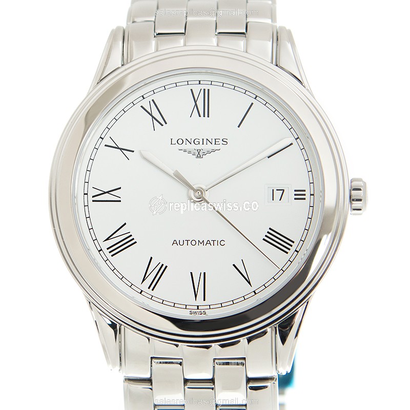 Longines L4.974.4.11.6 Replica Watch | Automatic Movement | White Dial | Stainless Steel Case
