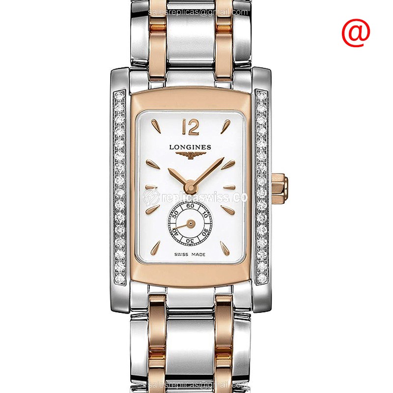 Longines L5.155.5.19.7 Dolce Vita Replica, White Dial, 18kt Steel & Gold Case Watch