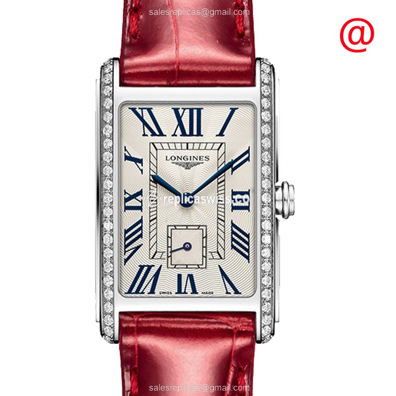 Longines L5.255.0.71.5 Dolce Vita Replica, Automatic Movement, Silver Dial & Alligator strap Watch