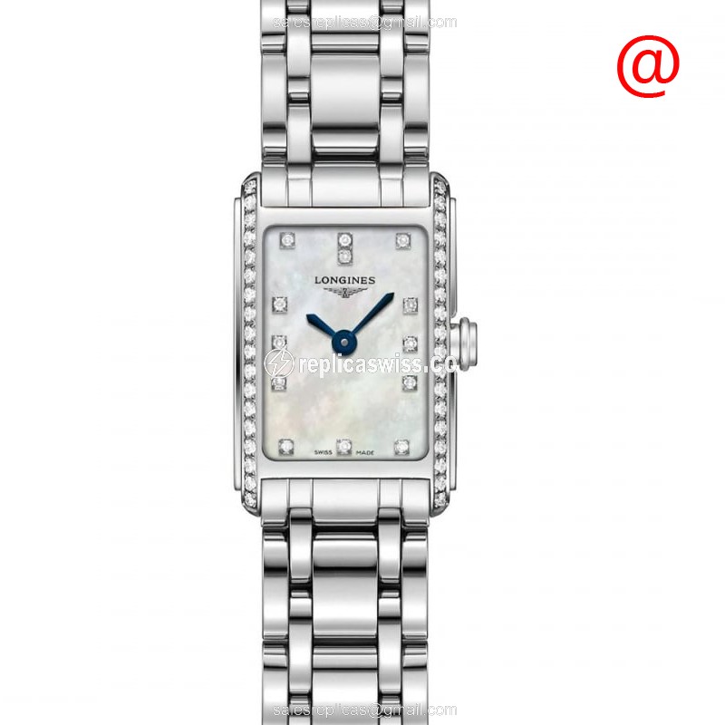 Longines L5.258.0.87.6 Dolce Vita Replica | White Dial, Stainless Steel Case & Diamond Bezels Watch