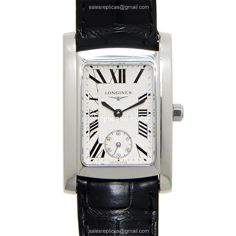 Longines L5.502.4.71.2 Dolce Vita Steel Case, White Dial — Automatic Movement & Black Alligator