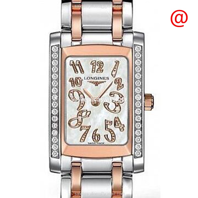 Longines L5.502.5.99.7 Dolce Vita Replica | White Dial | 18kt Gold Case & Steel Strap Watch