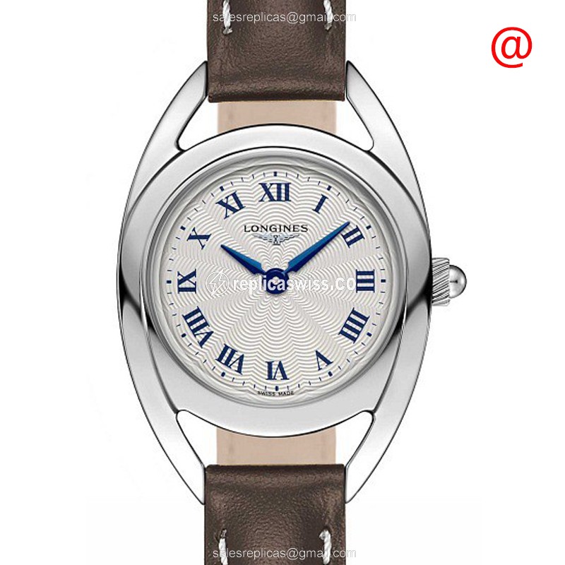 Longines L6.135.4.71.2 Equestrian Quartz Model in Silver Dial & Leather Strap Watch
