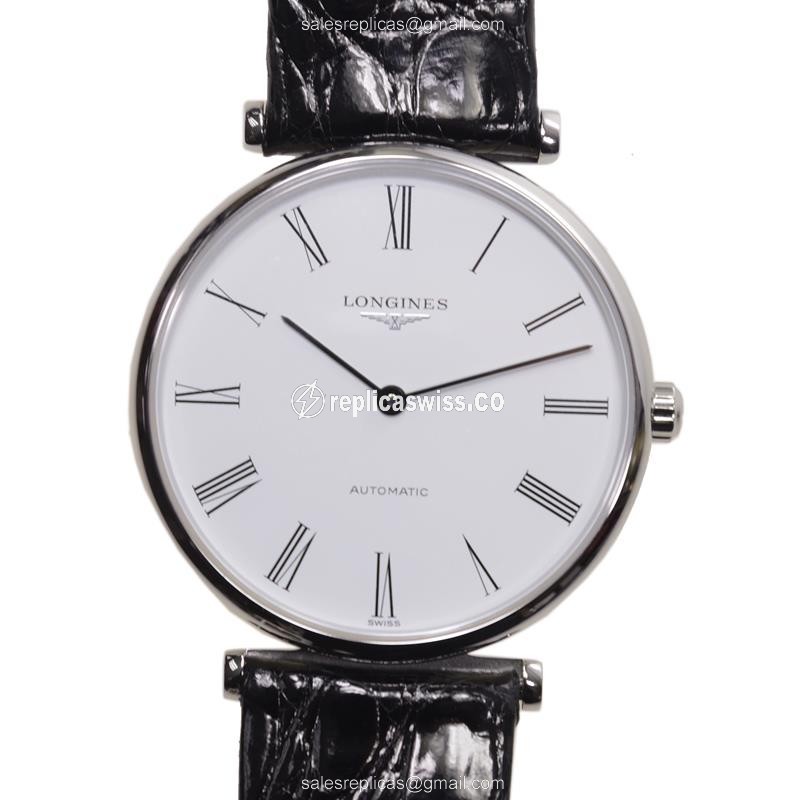 Longines LA GRANDE Replica, Automatic Movement, White Dial, Stainless Steel Case Watch