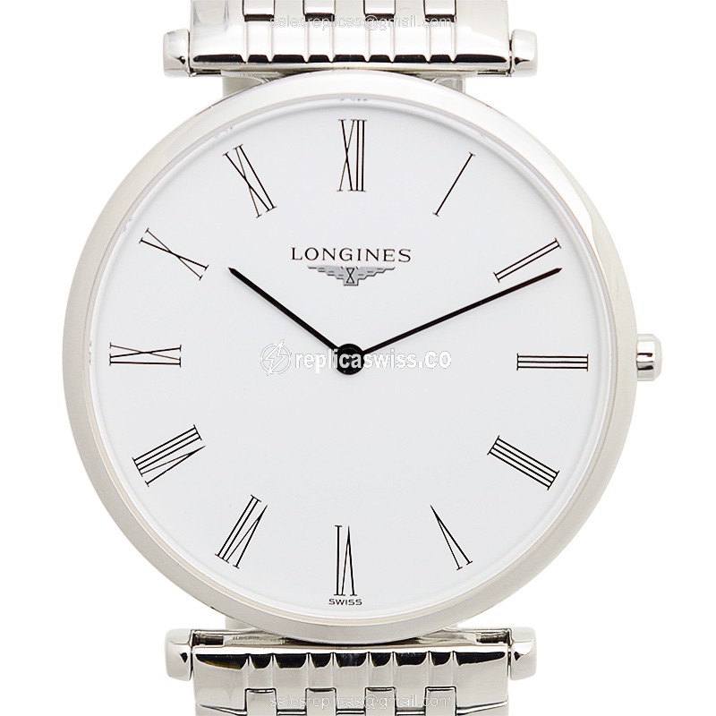 Longines LA GRANDE Stainless Steel Replica, White Dial, Swiss Quartz Movement Watch