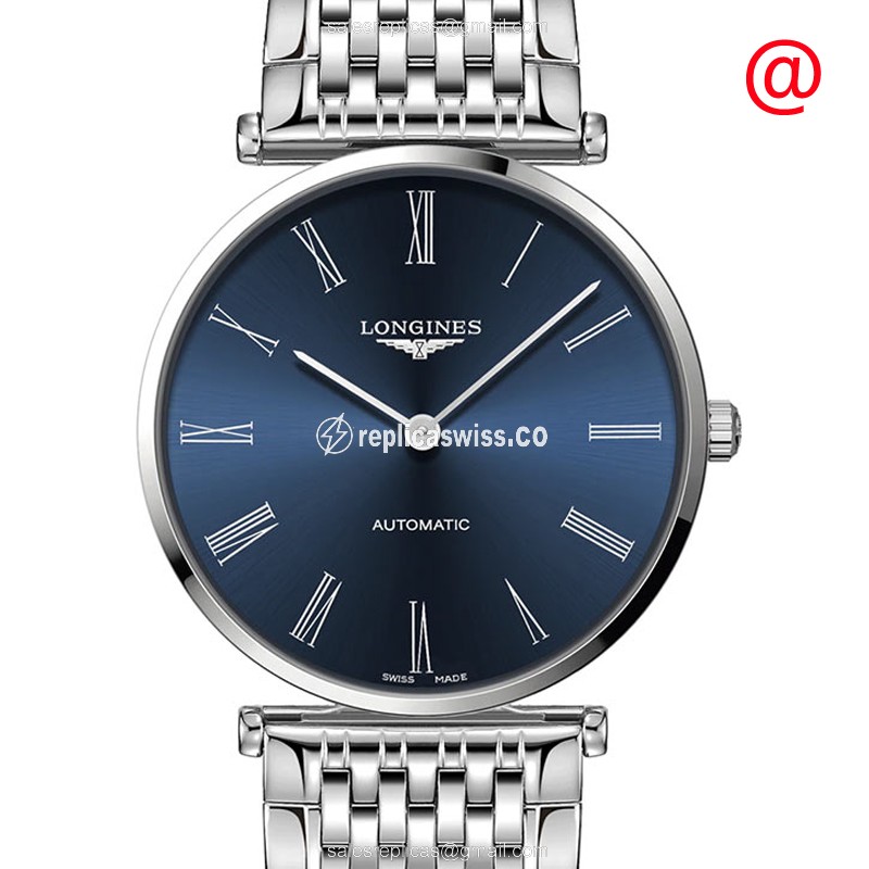 Longines LA GRANDE Stainless Steel Replica with Blue Dial & Automatic Movement Watch
