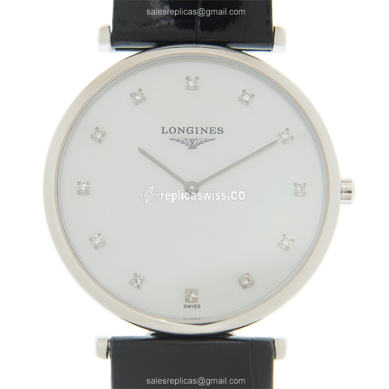 Longines LA GRANDE Stainless Steel Replica with White Dial & Automatic Movement Watch