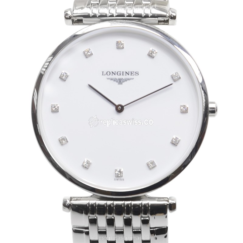 Longines LA GRANDE White Dial Steel Case石英自动机械表 Watch