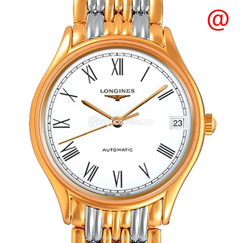 Longines Lyre Replica, Automatic Movement, White Dial, 18kt Steel Case Watch