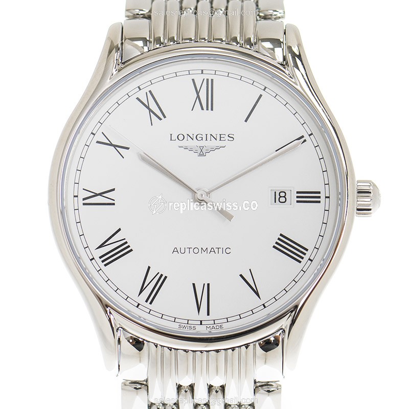 Longines Lyre Replica in Stainless Steel & White Dial, Automatic Movement Watch