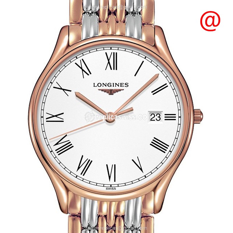 Longines Lyre Replica in White Dial & 18kt Steel, Automatic Quartz Movement Watch