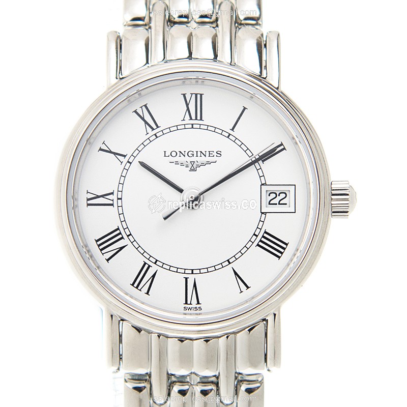 Longines Presence L4.319.4.11.6 Replica, White Dial, Stainless Steel Case & Strap Watch