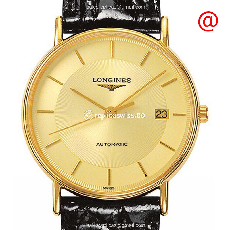 Longines Presence L4.921.2.42.2 Replica | Automatic Movement | Gold PVD Case Watch