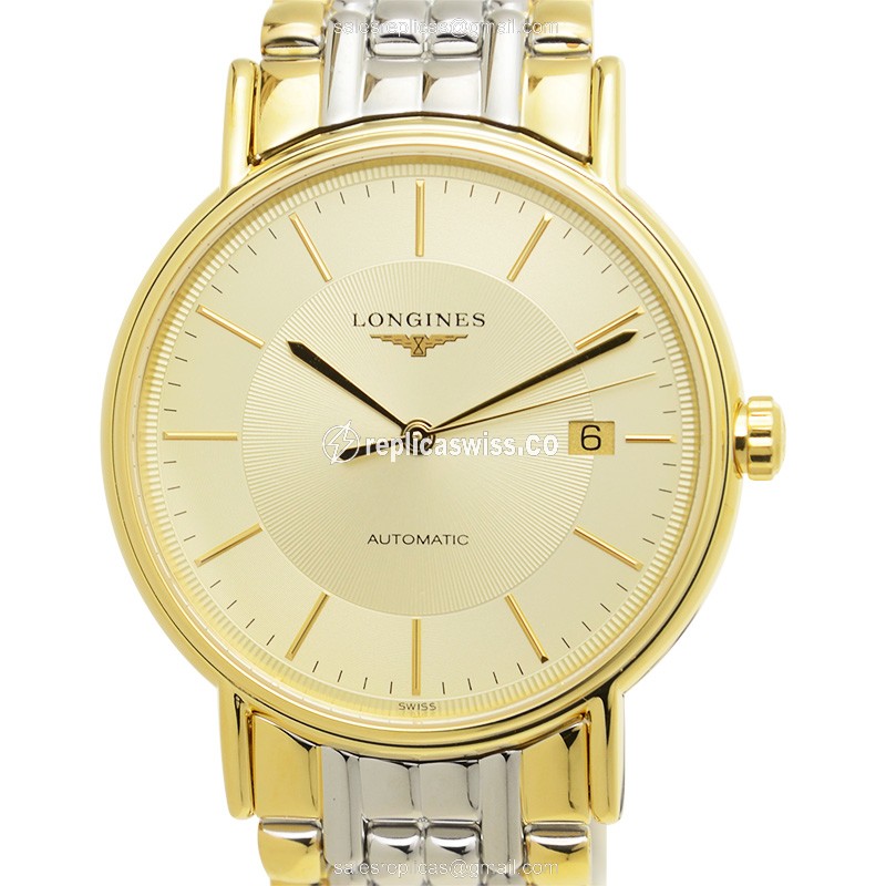 Longines Presence L4.921.2.42.7 Replica | Automatic Movement, Gold PVD Case Watch