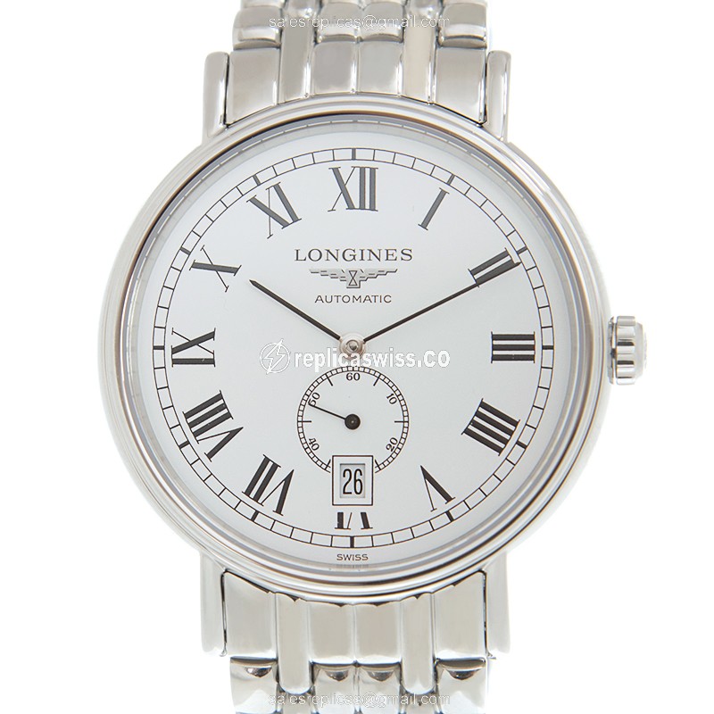Longines Presence Replica in Stainless Steel Case, Automatic Movement, White Dial Watch