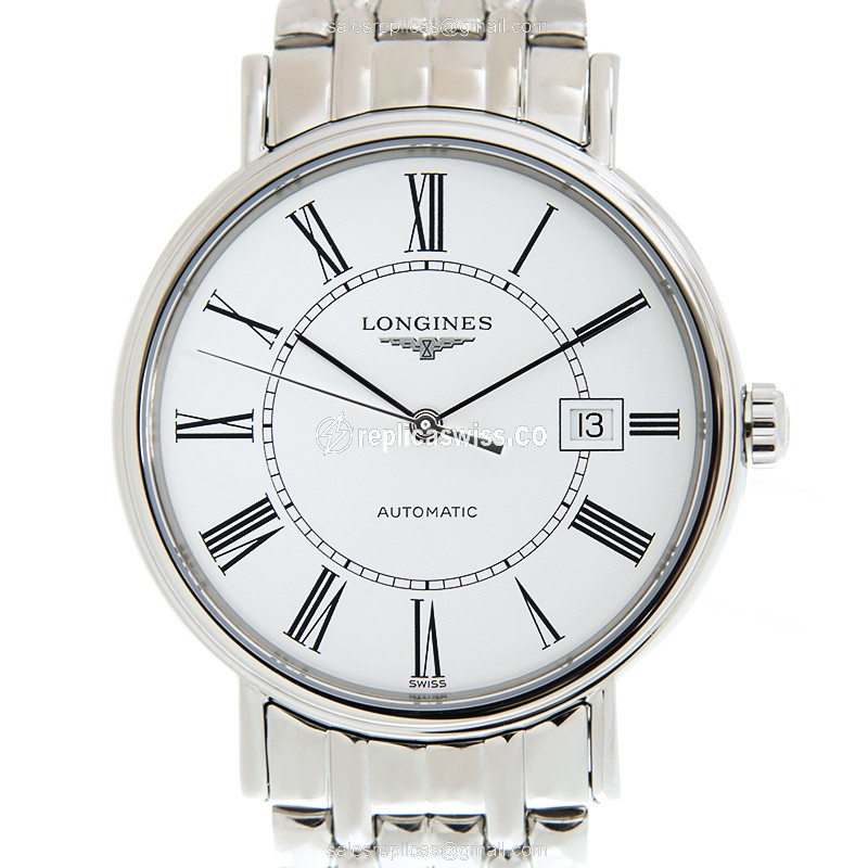 Longines Presence Replica in Stainless Steel Case & White Dial, Automatic Movement Watch