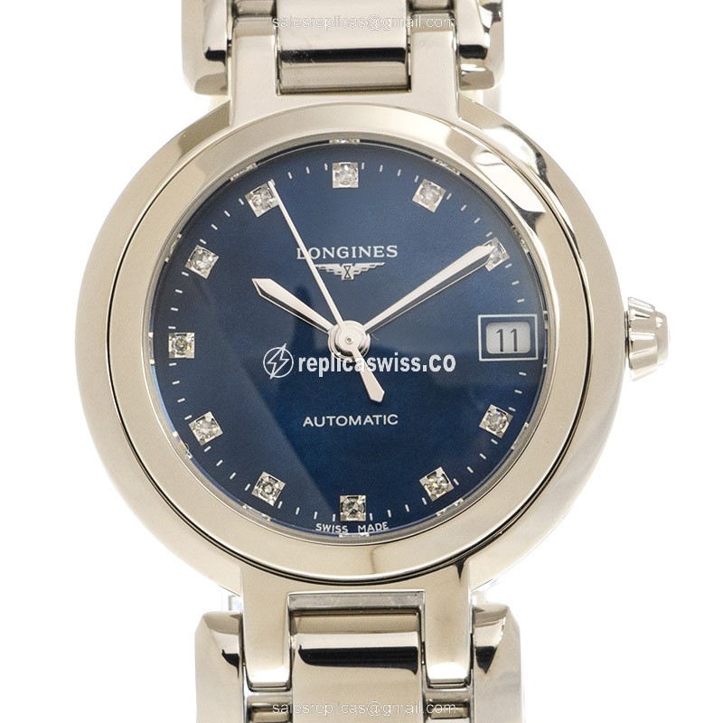 Longines Prima Luna Replica in Stainless Steel Case, Automatic Movement, Blue Dial Watch