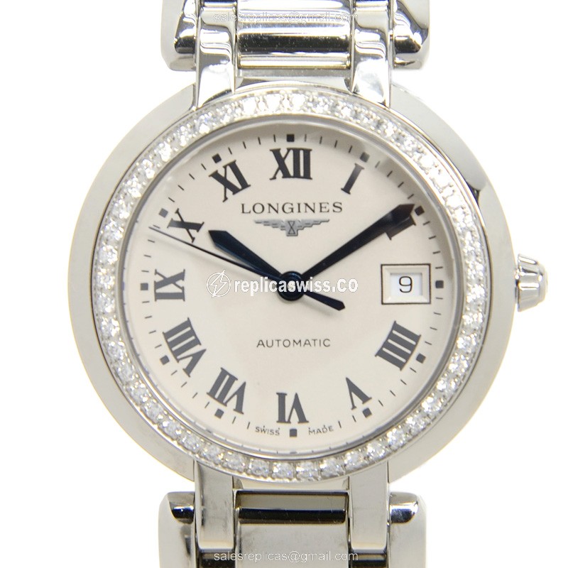 Longines Prima Luna Replica in Stainless Steel Case & White Dial, Automatic Movement Watch