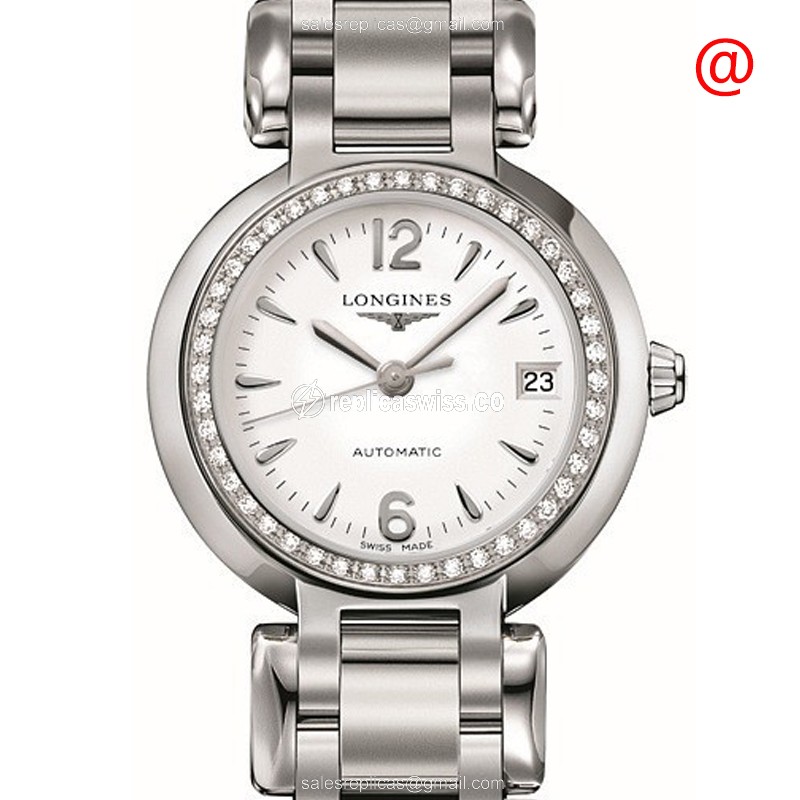 Longines Prima Luna Replica in White Dial & Stainless Steel, Automatic Movement Watch