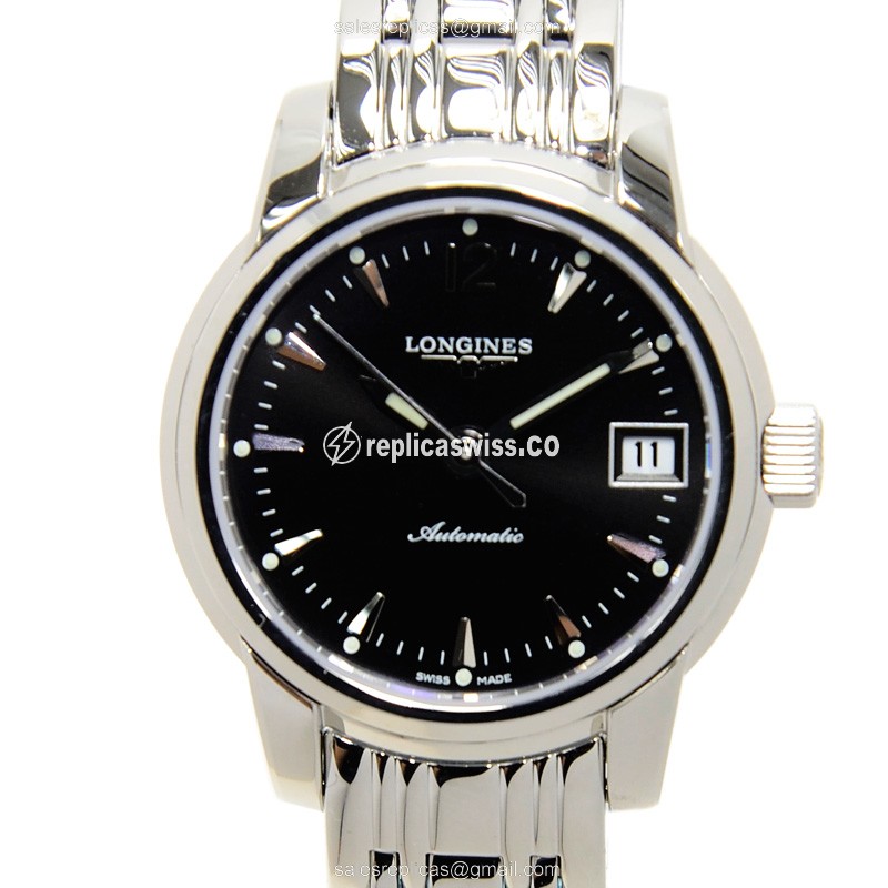 Longines SAINT IMIER Automatic Replica in Steel, Black Dial, Sapphire Crystal Watch