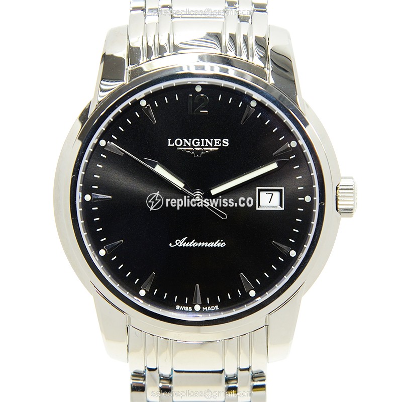 Longines Saint Imier L2.766.4.52.6 Replica in Stainless Steel & Black Sapphire Crystal Bezel Watch