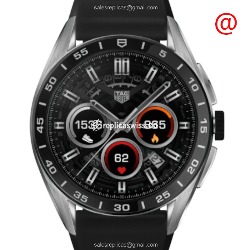 Luminescent Black Dial Tag Heuer SBR8A10.BT6259 Smart Watch Replica, Intelligent Movement &