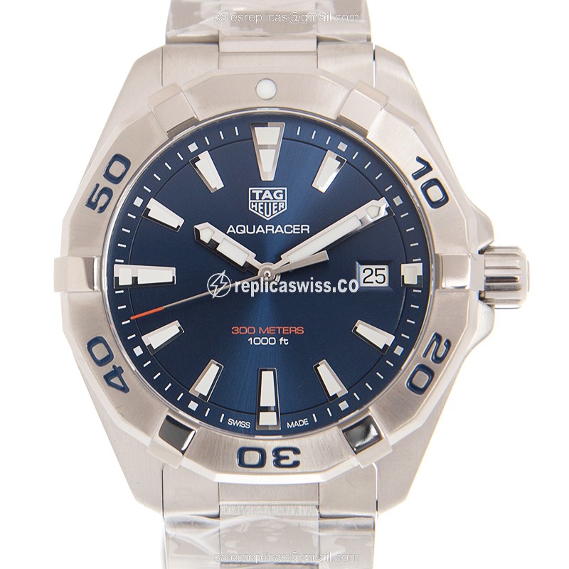 Luminous Blue Dial Tag Heuer WBD1112.BA0928 Aquaracer Replica with Swiss Quartz Movement &
