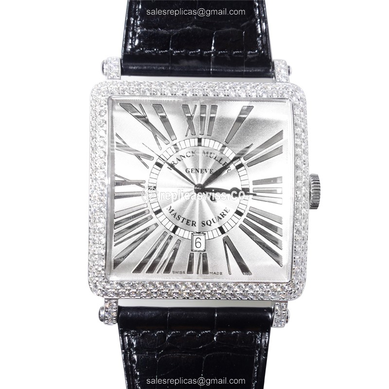 Luminous Franck Muller 6000 K SC DT D AC Master Square Replica in Stainless Steel, Automatic