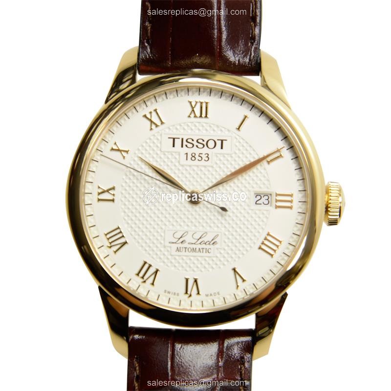 Luminous Tissot T41.5.413.73 T-CLASSIC Automatic Replica in Steel Case & Silver Dial Watch