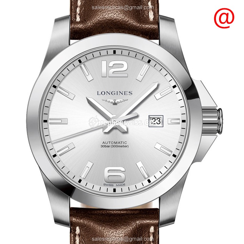Luxe Longines CONQUEST Replica Watch: Automatic Movement, Stainless Steel, Silver Dial
