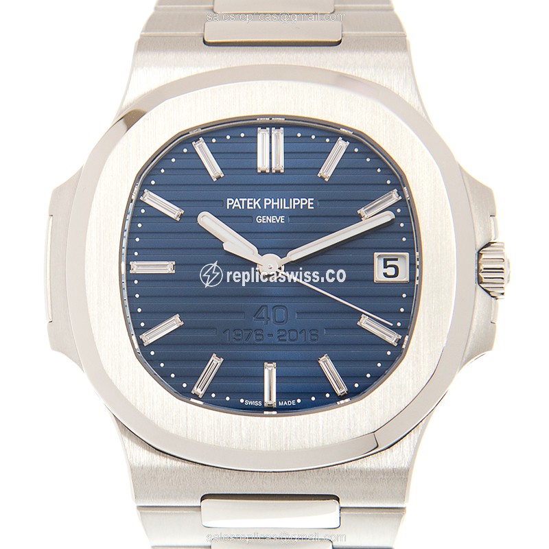 Luxe Patek Philippe 5711/1P-001 NAUTILUS Replica | Blue Dial, Automatic Platinum Case Watch