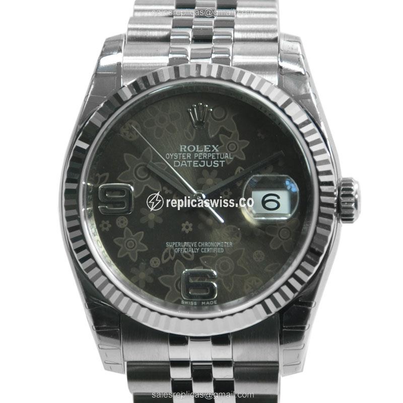 Luxe Rolex Datejust Replica in Polished Gold, Automatic Movement, Silver Dial Watch