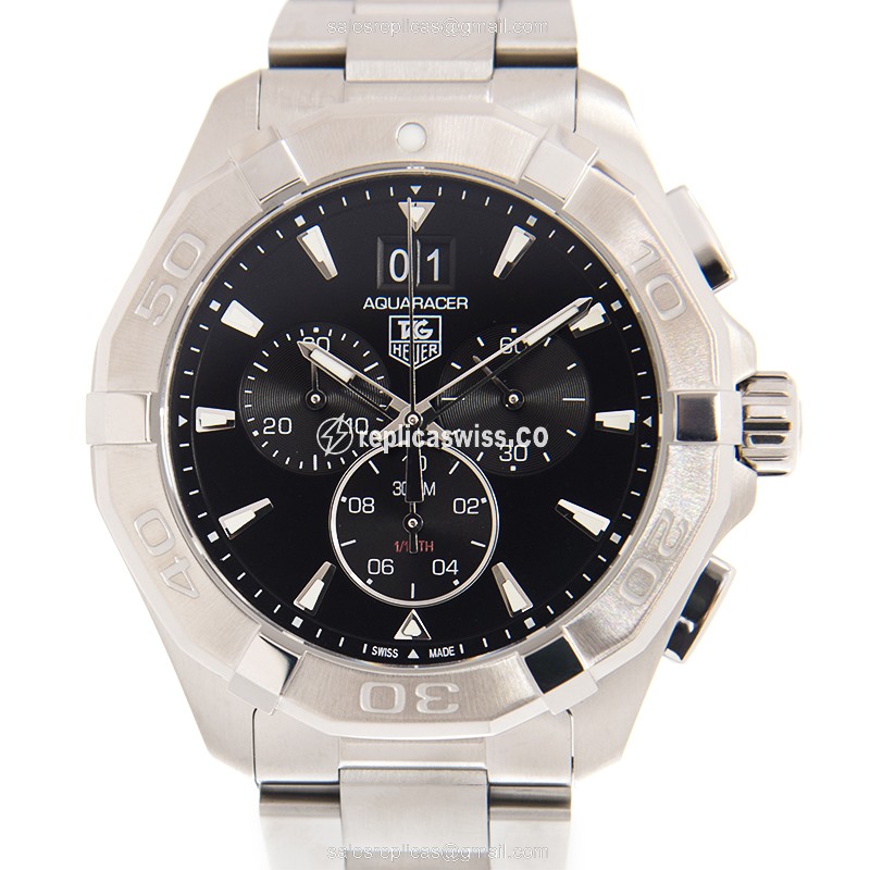Luxe Tag Heuer CAY1110.BA0927 AQUARACER Replica in Black Dial & Stainless Steel Case Watch