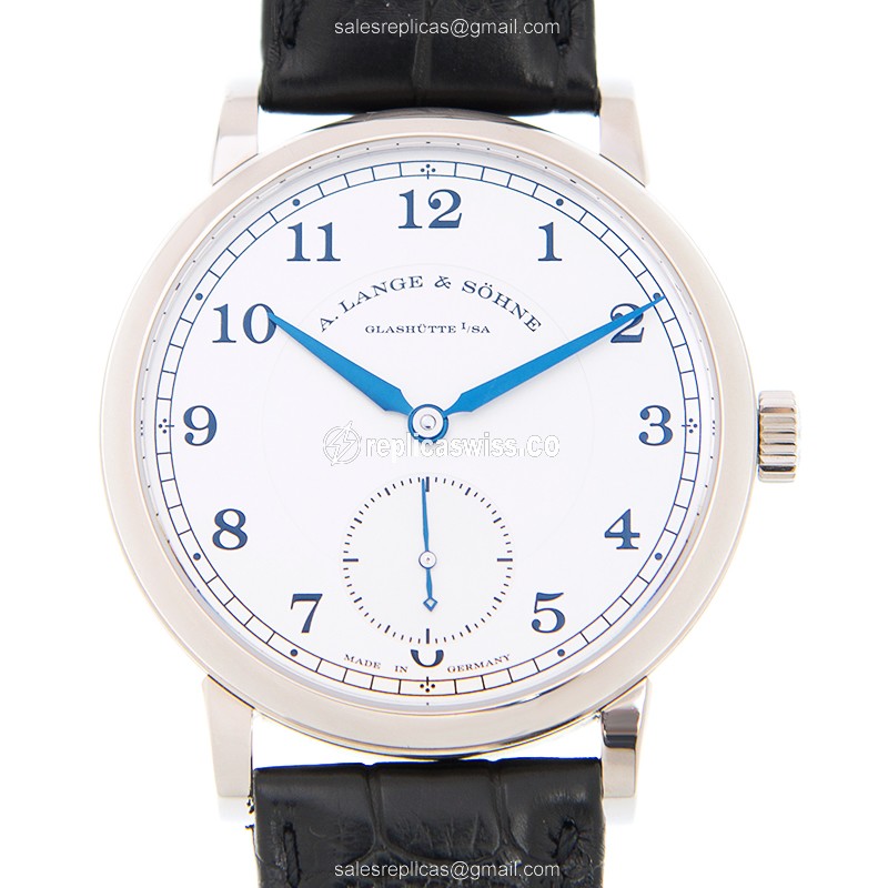 Luxurious A Lange & Sohne 1815 Chronograph Replica in White Gold with Automatic Movement Watch