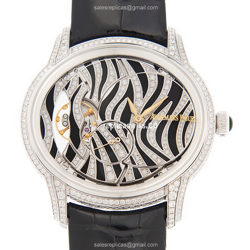Luxurious Audemars Piguet 77249BC.ZZ.A102CR.01 Replica with Manual Wind Movement, 18kt White Gold