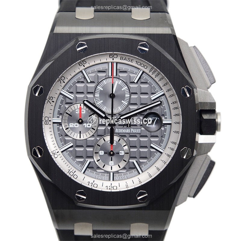 Luxurious Audemars Piguet ROYAL OAK Offshore Replica in Ceramic with Automatic Movement & Grey Dial