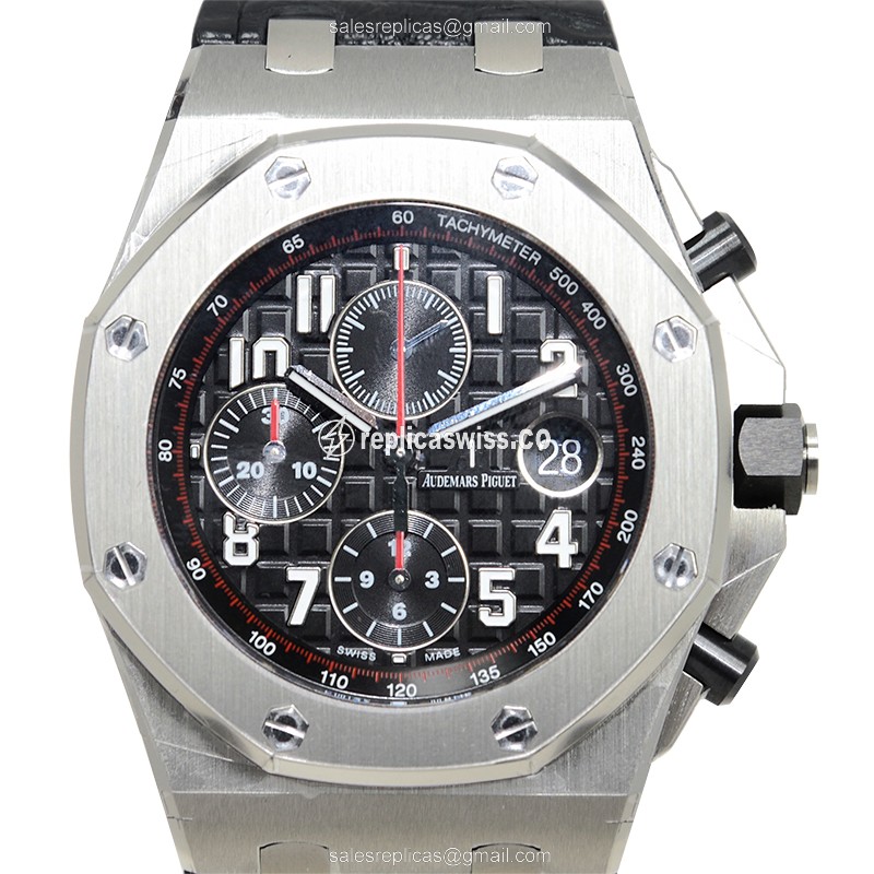 Luxurious Audemars Piguet Royal Oak Offshore Replica in Stainless Steel, Automatic Movement & Black