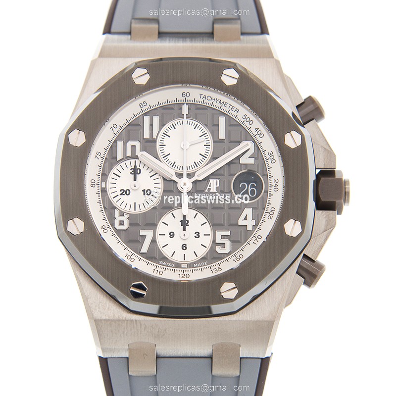 Luxurious Audemars Piguet Royal Oak Offshore Titanium Replica, Automatic Movement & Dark Grey Dial