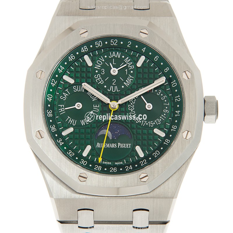 Luxurious Audemars Piguet ROYAL OAK Replica in Stainless Steel & Green Dial, Automatic Movement
