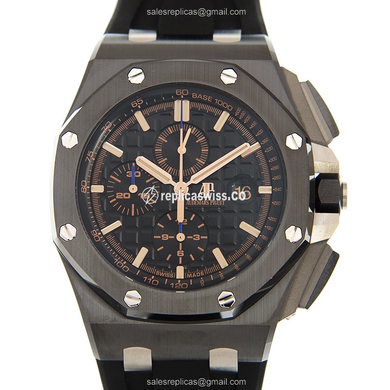 Luxurious Black Dial Audemars Piguet Royal Oak Offshore Ceramic Automatic Watch