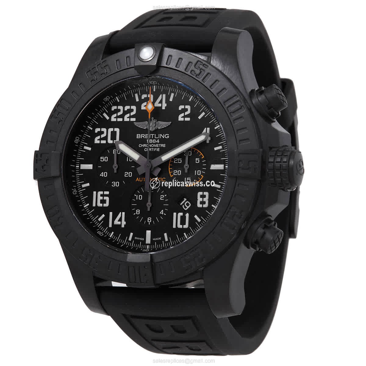 Luxurious Black Dial Breitling Avenger Hurricane Replica, Automatic Movement, Breitlight Case Watch