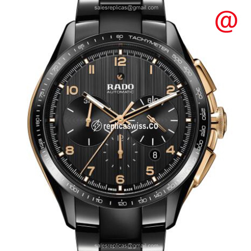 Luxurious Black Dial Rado R32111162 Replica with Automatic Ceramic Case Clasp Watch