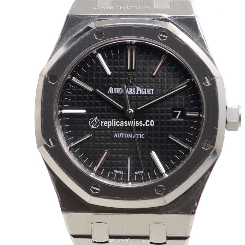 Luxurious Black Dial Steel Case Automatic Movement Replica Audemars Piguet Royal Oak Watch